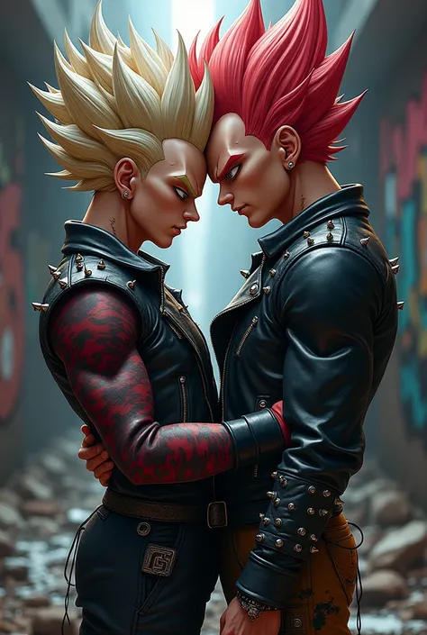 create Goku and Vegeta punk boyfriends