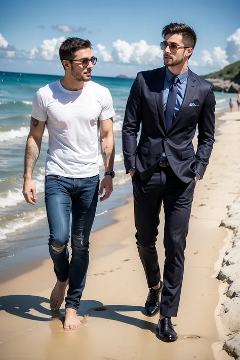 handsome men ,beach