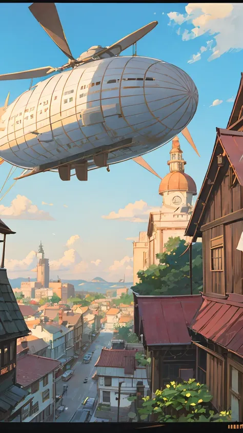 Laputa style　airship　Old Townscape