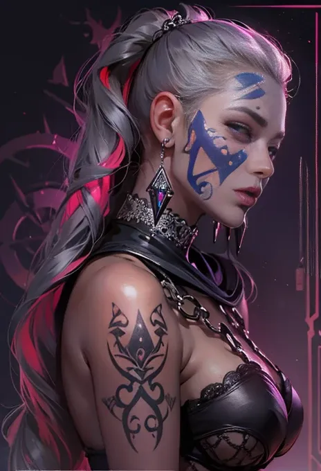 beautiful digital artwork, beautiful digital art, detailed gorgeous face, 10k high quality detailed art, very beautiful digital art, digital art. highly detailed, beautiful detailed body, Create a hyper detailed photograph of a perfectly simetrical tattooe...