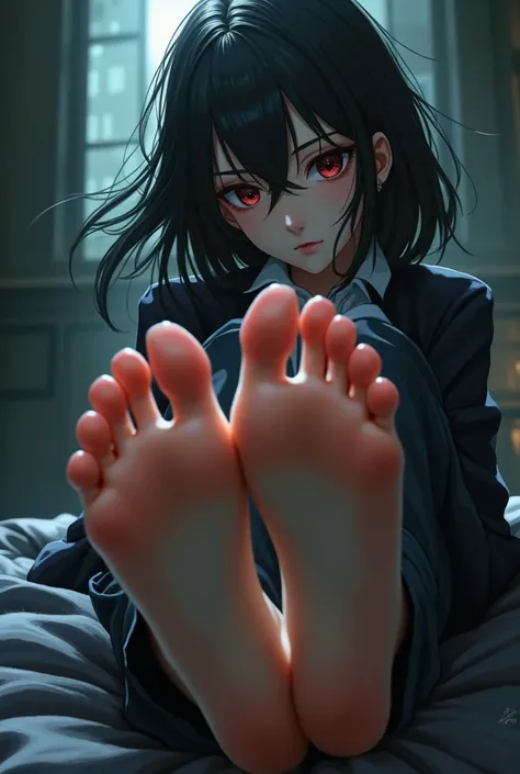 Anime woman feet, cinematic 