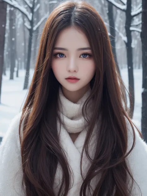 Whole body 1.9, Highest quality, shape, Very detailed, finely, High resolution, 8k wallpaper, Perfect dynamic shape, Beautiful and beautiful eyes, Winter women&#39;s fashion,Straight hair,Small breasts、Natural Color Lip, Bold sexy pose,smile、20-year-old gi...