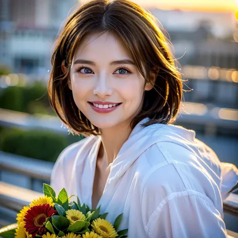 (Realistic, 超Realistic:1.4), 16K HDR, High resolution,(Wine Glasses),(Wine bottle),(Champagne glasses),Age 33,2,Happy smile、short hair,The best smile、Japanese actress,so beautiful(It looks like the real thing),dress、red wine、White Wine、Sparkling wine、Slim ...