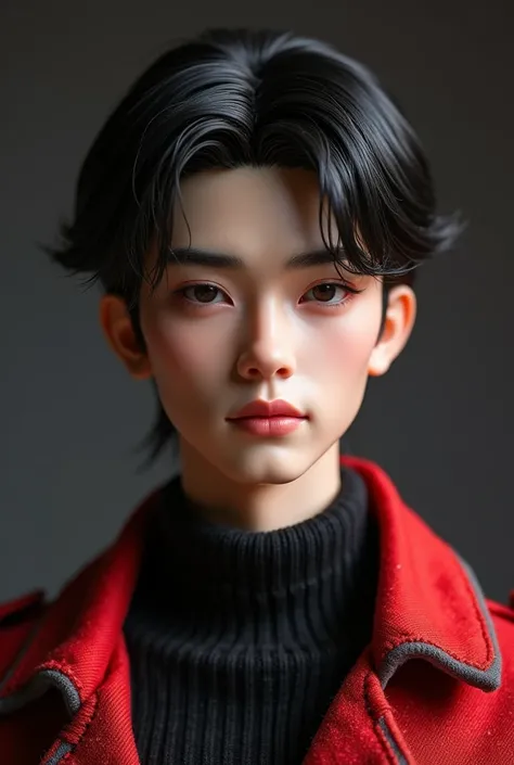 a beautiful detailed chinese young man,extremely cute BJD doll, (best quality,4k,8k,highres,masterpiece:1.2),ultra-detailed,(realistic,photorealistic,photo-realistic:1.37),realistic,porcelain skin,long eyelashes,piercing eyes,sharp facial features,elegant ...