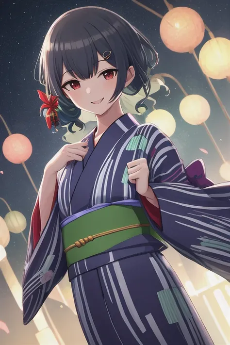 best quality, masterpiece, high resolution, alone, {yukata:1.40}, {kimono:1.20}, {die_lindsay_the idolmaster shiny colors:1.15},...