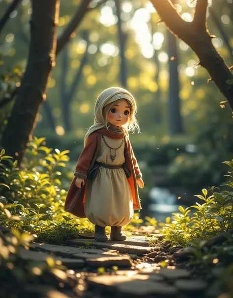 Create an Arabic character named Samir, Walking in the forests of Lebanon,  