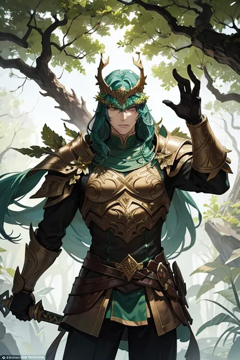 Appearance:
The Oak Tree Knight is an imposing tree, dressed in armor made of thick tree bark and green foliage. His armor has a natural texture, reminiscent of the bark of an old oak tree, and it is decorated with filigree patterns, which represent the gr...