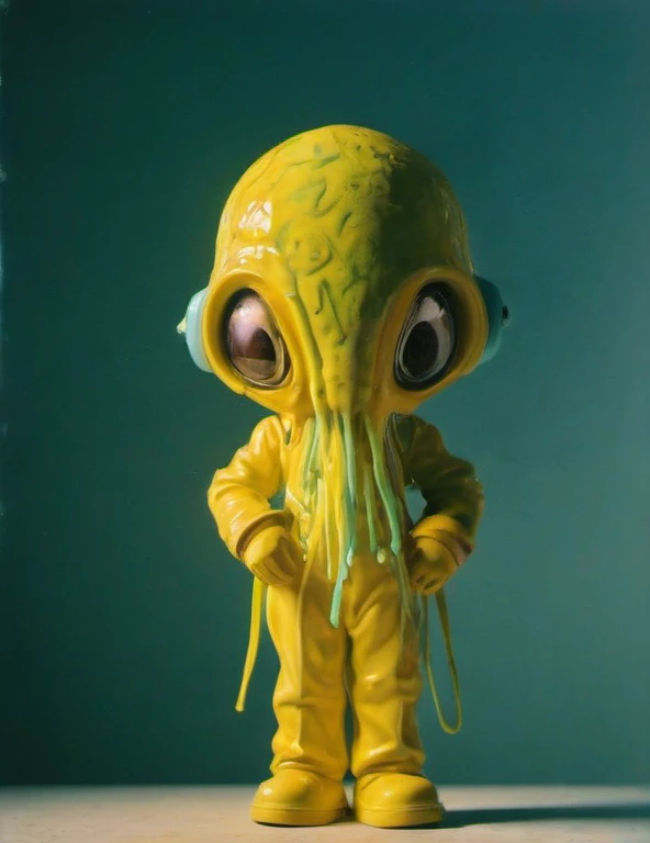 8K, ARTISTIC photogrAphy, best quAlity, mAsterpiece: 1.2), A (potrAit:1.2) Don Bluth Style ASTRONAUT Cthulhu yellow Toon Doll, full body RAW candid cinema, cyan hair, 16mm, color graded portra 400 film, remarkable color, ultra realistic, sad admosphere, da...