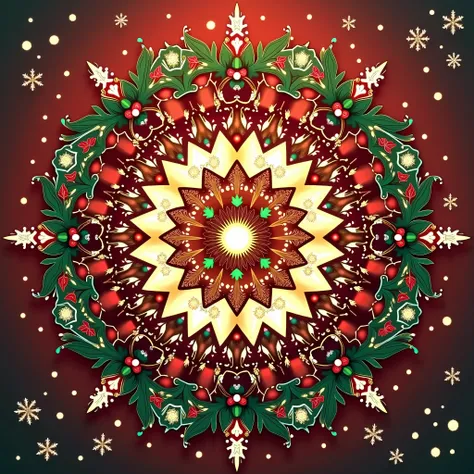 christmas mandala, T-shirt design
