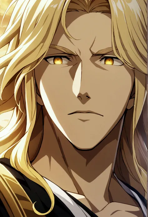 1 boy, blonde hair, long hair, golden eyes, lifeless eyes, god Zeus, Greek clothes, CG, close-up