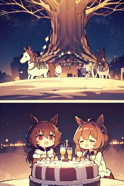 Riding a chestnut horse🐎　There is a chestnut horse next to me...🐎　Chestnut horse and friends🐴　馬と🍸️カクテルで乾杯🥂　White Christmas Night🎄　粉雪の降る街並み⛄️　ケーキ🎂とローストターキー🍗こなRiding a chestnut horse🐎　私のThere is a chestnut horse next to me....🐎　Chestnut horse and friendss🐴　馬...