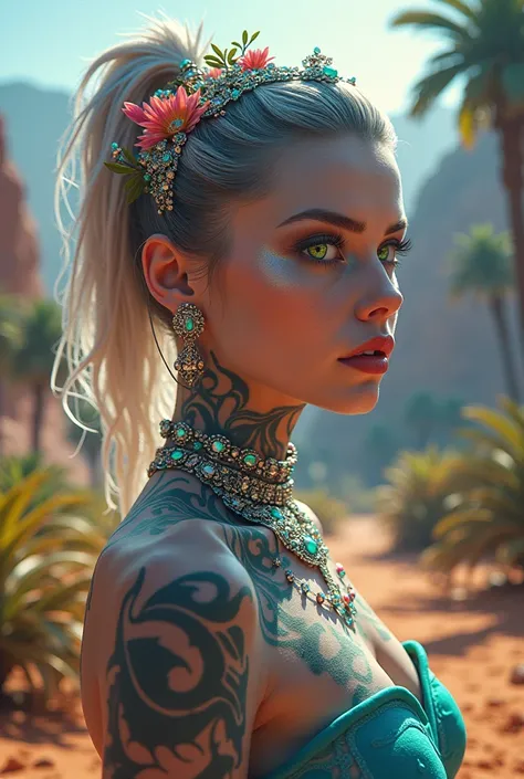 : queen of the ocean, Cara sexy de jewelry del océano, ciberpunk sexy, Anime sexy, primer plano ethereal, eyes de neón brillantes sexys, eyes de sexy makeup, sexy lips, nariz sexy, Cara sexy, sexy ethereal face hiper detallado, Amazing details, beautiful c...