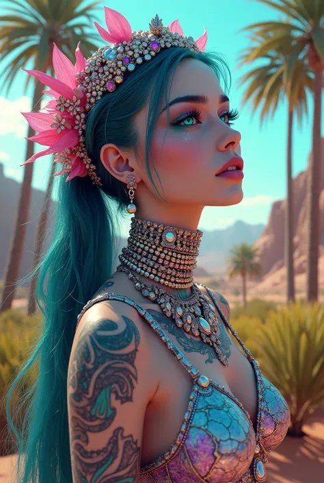 : queen of the ocean, Cara sexy de jewelry del océano, ciberpunk sexy, Anime sexy, primer plano ethereal, eyes de neón brillantes sexys, eyes de sexy makeup, sexy lips, nariz sexy, Cara sexy, sexy ethereal face hiper detallado, Amazing details, beautiful c...