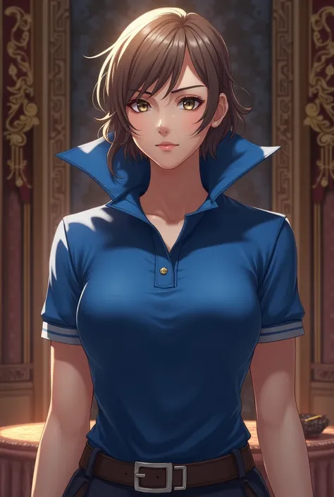 Fire Emblem, Queen, Lucina wearing a Blue Polo with a Massive Popped Collar