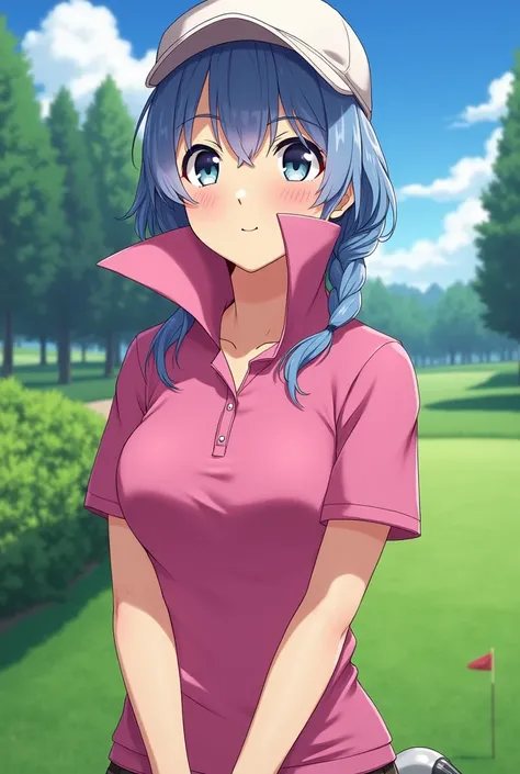 Fire Emblem, Lucina wearing a Pink Polo with a Massive Popped Collar while playing Golf