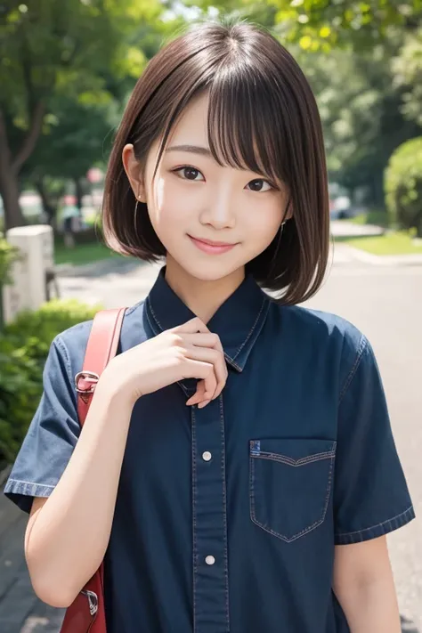 High quality masterpiece, 8k, , Japanese Girls, RAW Photos, Absurd, Winner portrait smile face, 笑face, Alone, Uniform, Summer Clothes Idol&#39;face, violet, Gardenia, Delicate girl, Long black hair, Dark Eyes, Upper body digital SLR, Observe the audience, ...