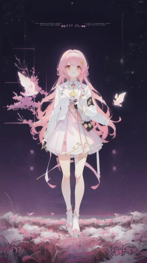 Long pink hair、Anime girl holding a white rabbit, Cute anime girl in a beautiful skirt, Anime art wallpaper 8 K, Anime Wallpaper, Anime style 4K, Anime Art Wallpaper 4K, Anime Art Wallpaper 4K, Beautiful anime style, Beautiful anime girl, Long hair anime g...