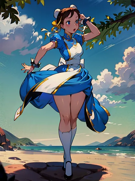 Alice in Wonderland, Chun Li Outfit, Leotard