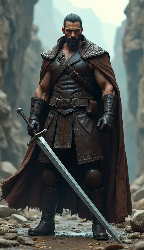 Hero in full Leather with Sword 