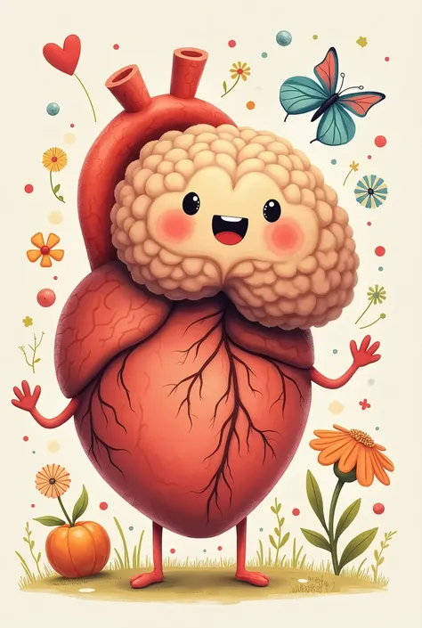 Brain and heart backgrounds for kids


