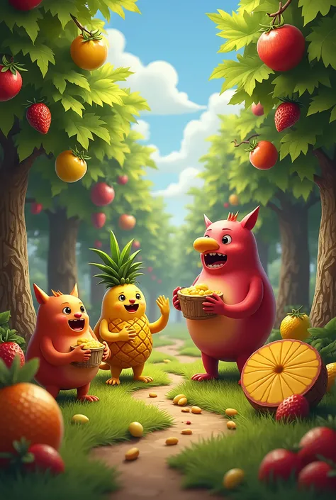 "Imagine youre in a magical orchard where the trees grow all kinds of colorful, talking fruits! Each fruit introduces itself with a unique voice and shares a fun fact about where it comes from and how it tastes. As you walk through the orchard, you meet ap...