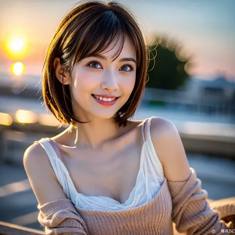 (Realistic, 超Realistic:1.4), 16K HDR, High resolution,(Wine Glasses),(Wine bottle),(Champagne glasses),Age 33,3,Happy smile、short hair,The best smile、Japanese actress,so beautiful(It looks like the real thing),dress、red wine、White Wine、Sparkling wine、Slim ...