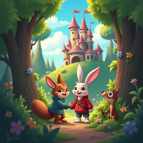 Title: The Great Cookie Caper
Characters:

Benny the Bunny: A clever and adventurous rabbit.
Lola the Squirrel: Bennys best friend, a resourceful little critter.
Mr. Grizzle: The grumpy bear who owns the biggest cookie shop in the forest.
Setting: A vibran...