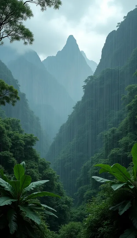 Rain in the mountains of Rio de Janeiro 