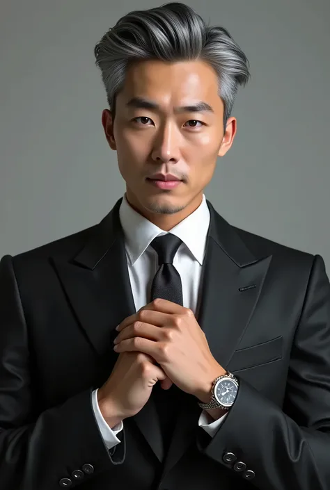 asian man, 35 years old, traje elegante, The best quality,4k,8K,Very attractive man with both hands.,3, adorable, impressive, hentail realism, Ultra realistic image, Extreme oppression,Soft portrait in 8k, very detailed portrait,, Hyper-realistic style, , ...