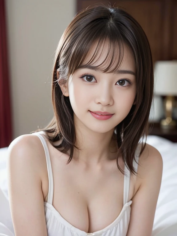 (4K,8k,Masterpiece，Realistic），（Best Quality）、（Super Resolution:1.3）、Real、（Japanese:1.3）、　RAW Photos、（Realistic:1.2）、Looking at the camera、Symmetrical face、（Beautiful face in every detail:1.2）、(from side)、Good looking、Overflowing with intelligence、smile,20 ...