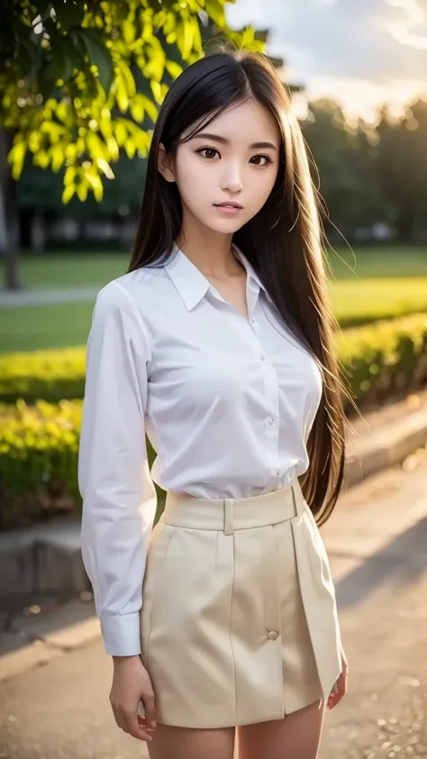 High resolution raw color photos, Professional photography, High resolution face, (Fine grain, Highly detailed skin, Highly detailed nose, Highly detailed mouth:1.2), Perfect Anatomy, all_white_clothes, female, 18_years_old, Japanese, above_average_height,...