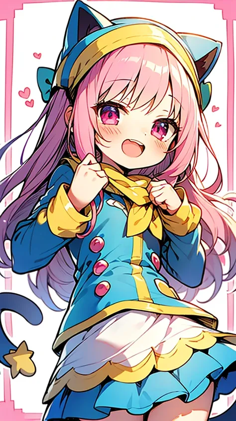 ((Detective Opera Milky Holmes style、Nero from Milky Holmes))、Alone、Seraphim、glory、truth、Crossdresser、Crossdressing Boy、Ultimate beauty、trap、The cutest thing in the universe、Open mouth smiling、Detective outfits and Skirt、Cute uniform、
loli-shota,pink hair,...