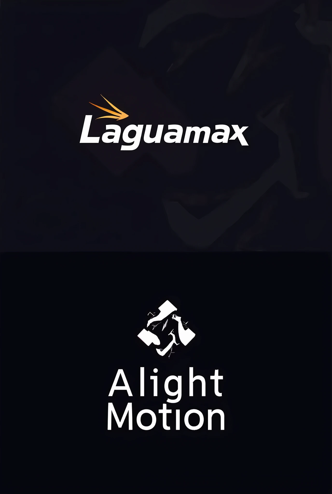 Make me a logo for my youtube channel called LAGUAMAX and also make a logo that has the Alight Motion logo as well.