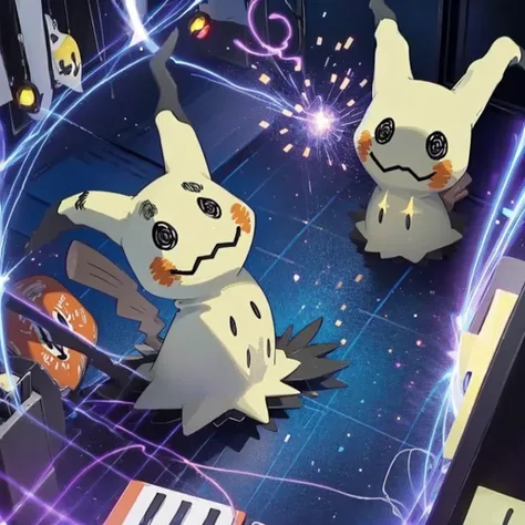 ((masterpiece,best quality)), mimikyu_pokémon, alone, center, staring at the audience