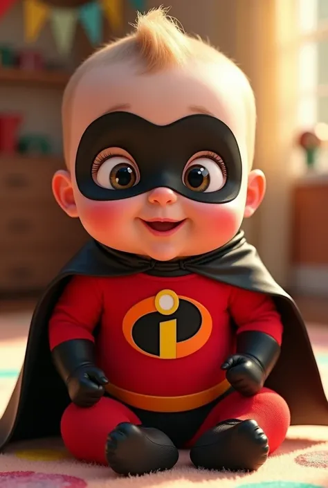 Put on the baby costume from the movie The Incredibles