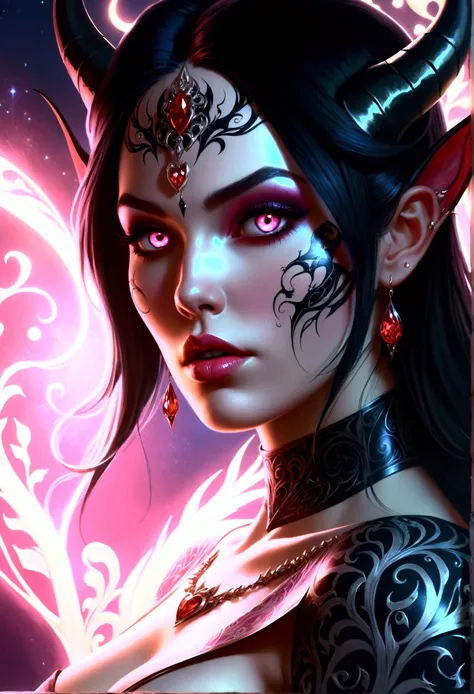 beautiful digital artwork, beautiful digital art, detailed gorgeous face, 10k high quality detailed art, very beautiful digital art, digital art. highly detailed, beautiful detailed body, Create a hyper detailed photograph of a perfectly simetrical tattooe...