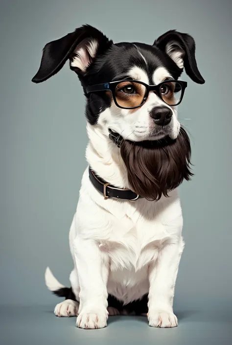 hipster cartoon minimalist dog
 high definition masterpiece