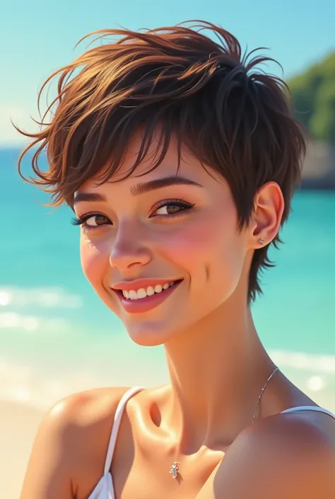 Refreshing short hair