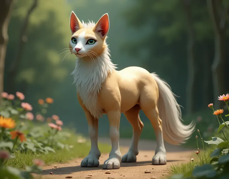 create new animal, Cat merge Horse, realistic image