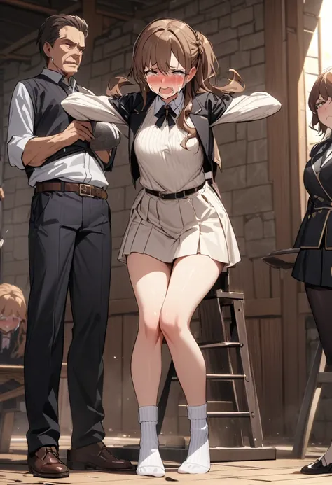 nsfw, White ribbed ankle socks Highly detailed. Build something amazing,Brown Hair　A wealthy, selfish and mean high school girl.A video of a girl being punished and trained as a slave while crying.storehouse