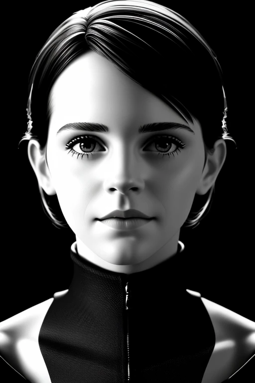 Emma Watson, a woman with a black and white pattern on her face, stunning digital art, complicated digital art, 3D digital art, 3D digital art, complicated digital artwork, advanced 3D digital art, amazing detailed digital art, complicated digital art, 3D ...