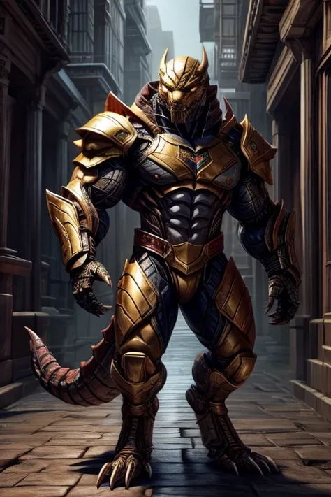 scorpion with human body, muscular and strong body, cyborg body, orange armor, scorpion claws on hands, humanoid, full body.