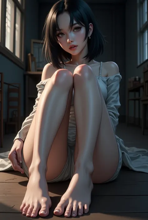 Anime woman feet, cinematic 