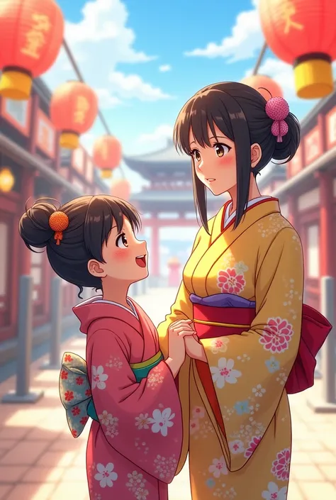 Anime Mother Daughter　Festival Costumes