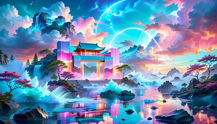 A Masterpiece In 32K Resolution: Supreme Quality, Super Detail, Official Art, Very High-Resolution 32K Wallpaper, Beautiful And Aesthetic, Ultra-Detailed Features, Awe-Inspiring Detail. Visualize A Captivating Realm Steeped In Romantic Dreams, Where Realit...