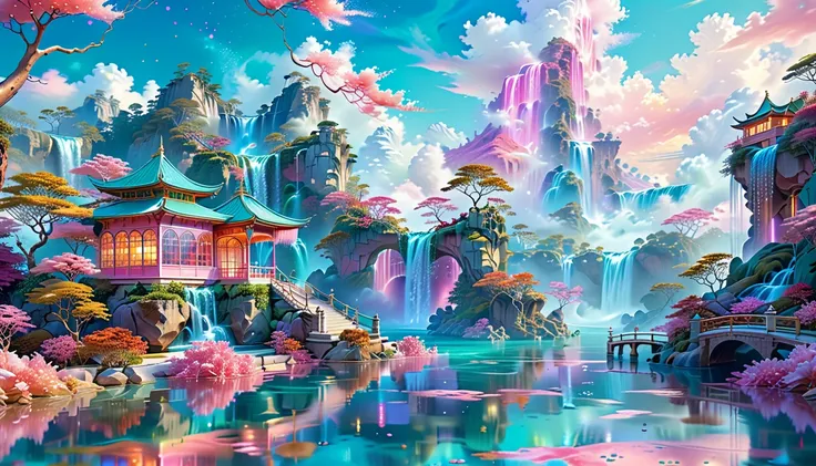 A Masterpiece In 32K Resolution: Supreme Quality, Super Detail, Official Art, Very High-Resolution 32K Wallpaper, Beautiful And Aesthetic, Ultra-Detailed Features, Awe-Inspiring Detail. Visualize A Captivating Realm Steeped In Romantic Dreams, Where Realit...