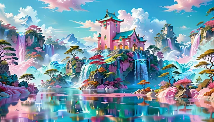 A Masterpiece In 32K Resolution: Supreme Quality, Super Detail, Official Art, Very High-Resolution 32K Wallpaper, Beautiful And Aesthetic, Ultra-Detailed Features, Awe-Inspiring Detail. Visualize A Captivating Realm Steeped In Romantic Dreams, Where Realit...