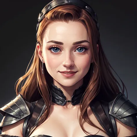 Sansa Stark, detailed shoulders, mysterious smile