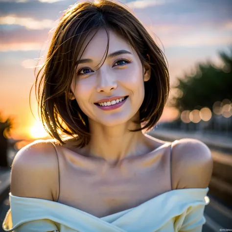 (Realistic, 超Realistic:1.4), 16K HDR, High resolution,(Wine Glasses),(Wine bottle),(Champagne glasses),Age 33,Age 31,Happy smile、short hair,The best smile、Japanese actress,so beautiful(It looks like the real thing),dress、red wine、White Wine、Sparkling wine、...