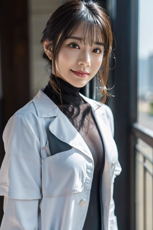 Realistic beautiful doctor、Stunningly beautiful、Doctor in white coat、((Show your whole body))、smile、(((full body focus)))、(Best Quality、8k、32K、masterpiece、)、Ultra-high resolution,(Realistic:1.4),RAW Photos, Detailed face,,Beautiful Hair,Realistic skin、 ((D...